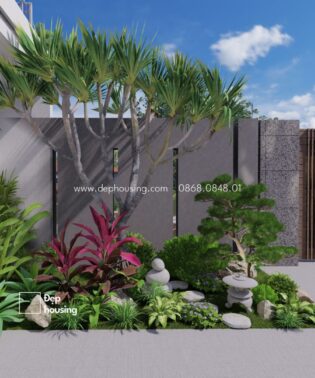 Tiểu cảnh sân vườn Phát Tài Núi và Tùng